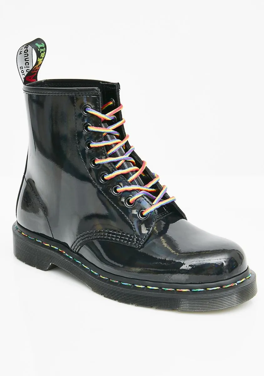 1460 Rainbow Patent Boots