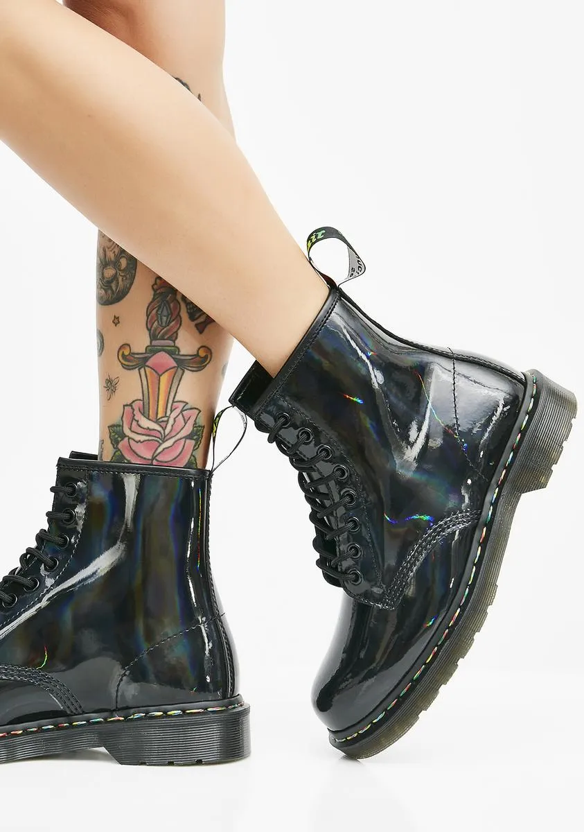 1460 Rainbow Patent Boots