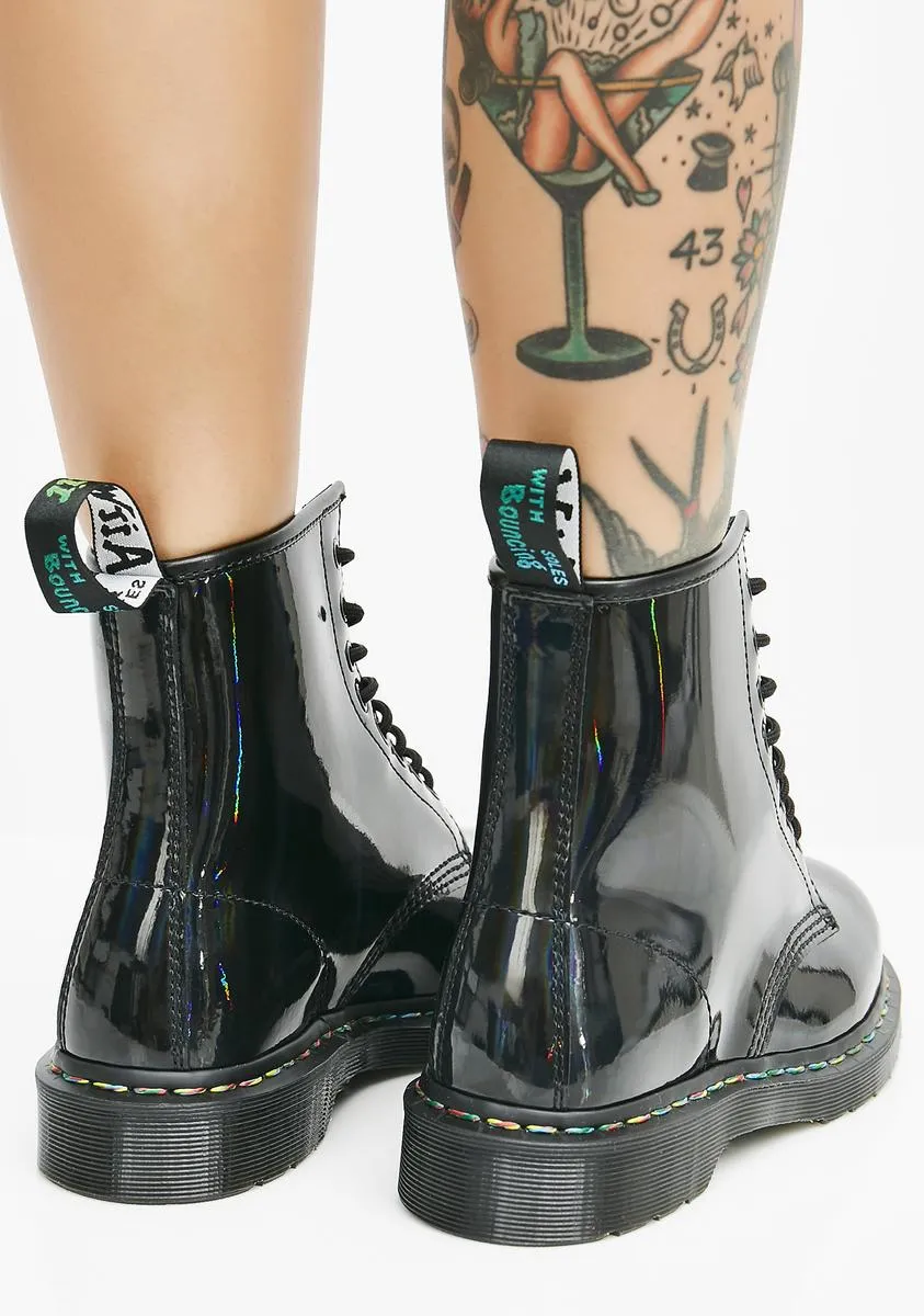 1460 Rainbow Patent Boots