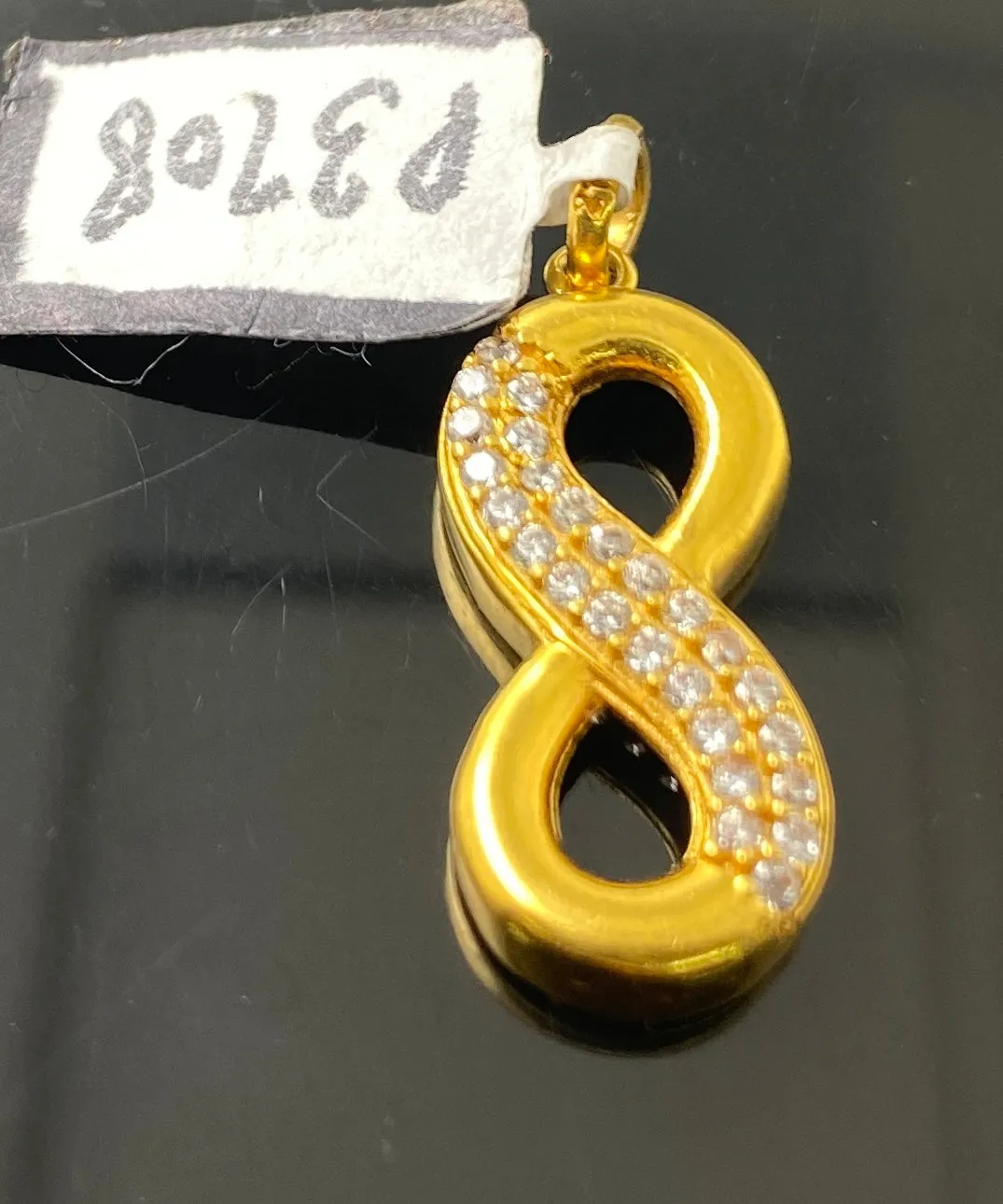 Ladies 21k Gold Zircon Pendant P3708