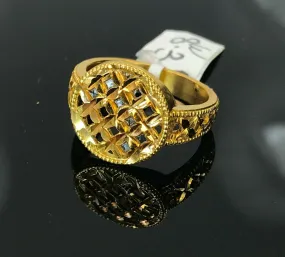 22k Ring Solid Gold Elegant Charm Floral Design Ladies Ring Size R2042 mon