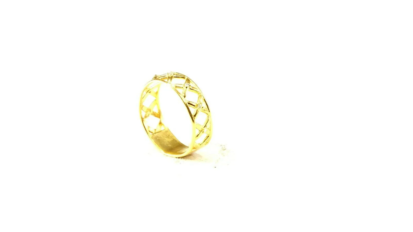 22k Ring Solid Gold ELEGANT Charm Ladies Band SIZE 8.25 RESIZABLE r2548mon