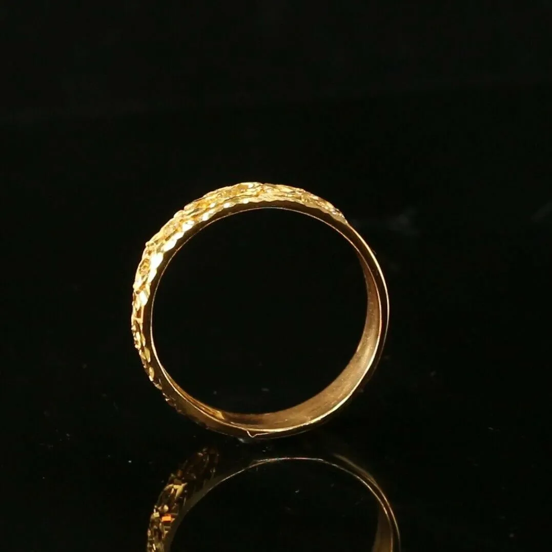 22k Ring Solid Gold ELEGANT Charm Ladies Simple Ring SIZE 11.3 RESIZABLE r2084