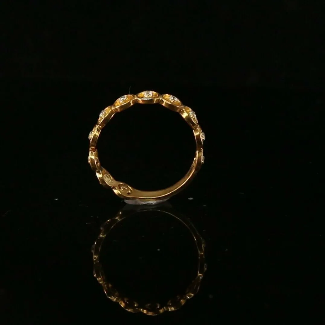 22k Ring Solid Gold ELEGANT Charm Ladies Simple Ring SIZE 7.5 RESIZABLE r2086