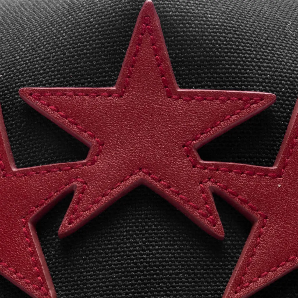 Black/Red 3 Star Trucker Hat