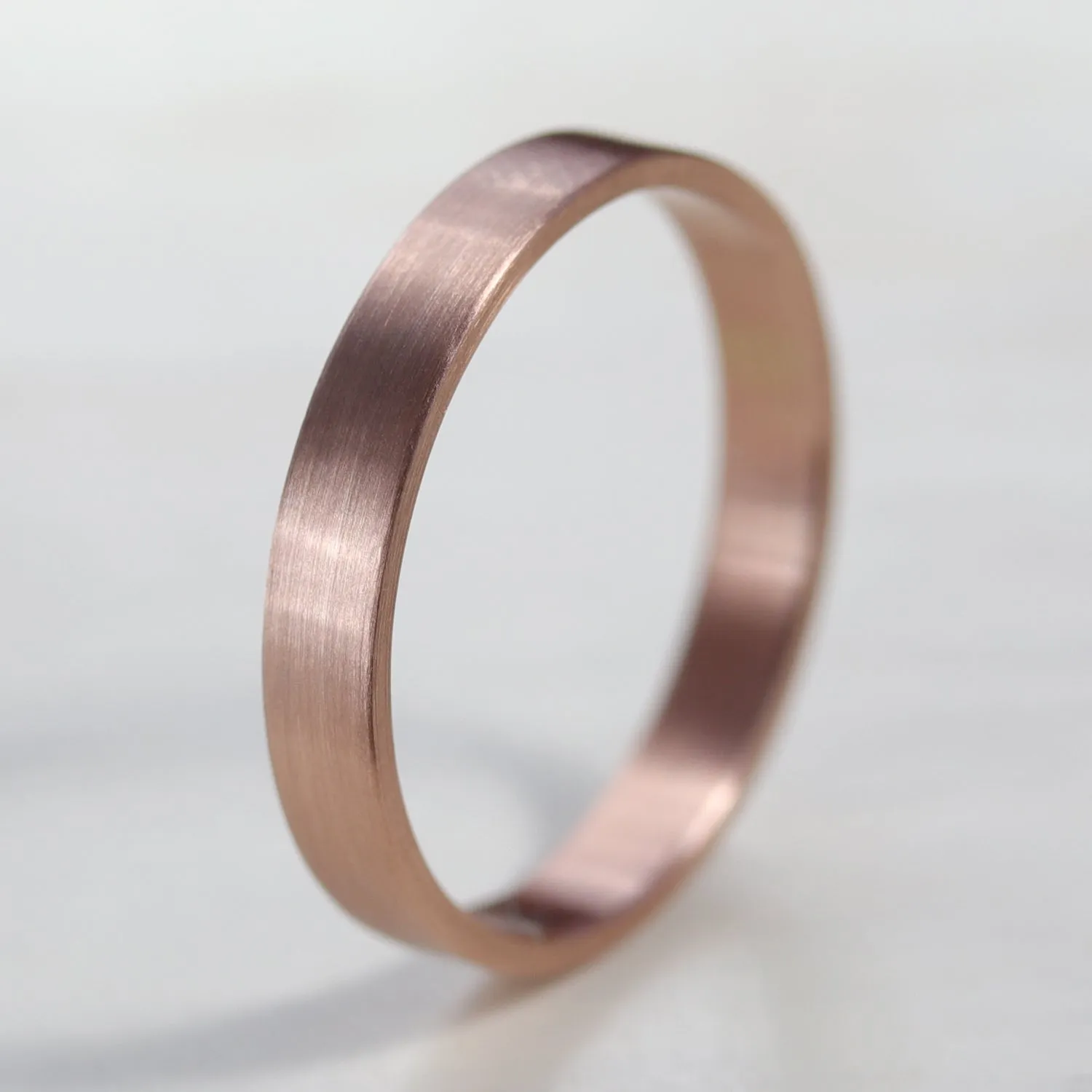 3x1mm 14k Rose Gold Flat Band: Petite Minimalist Ring