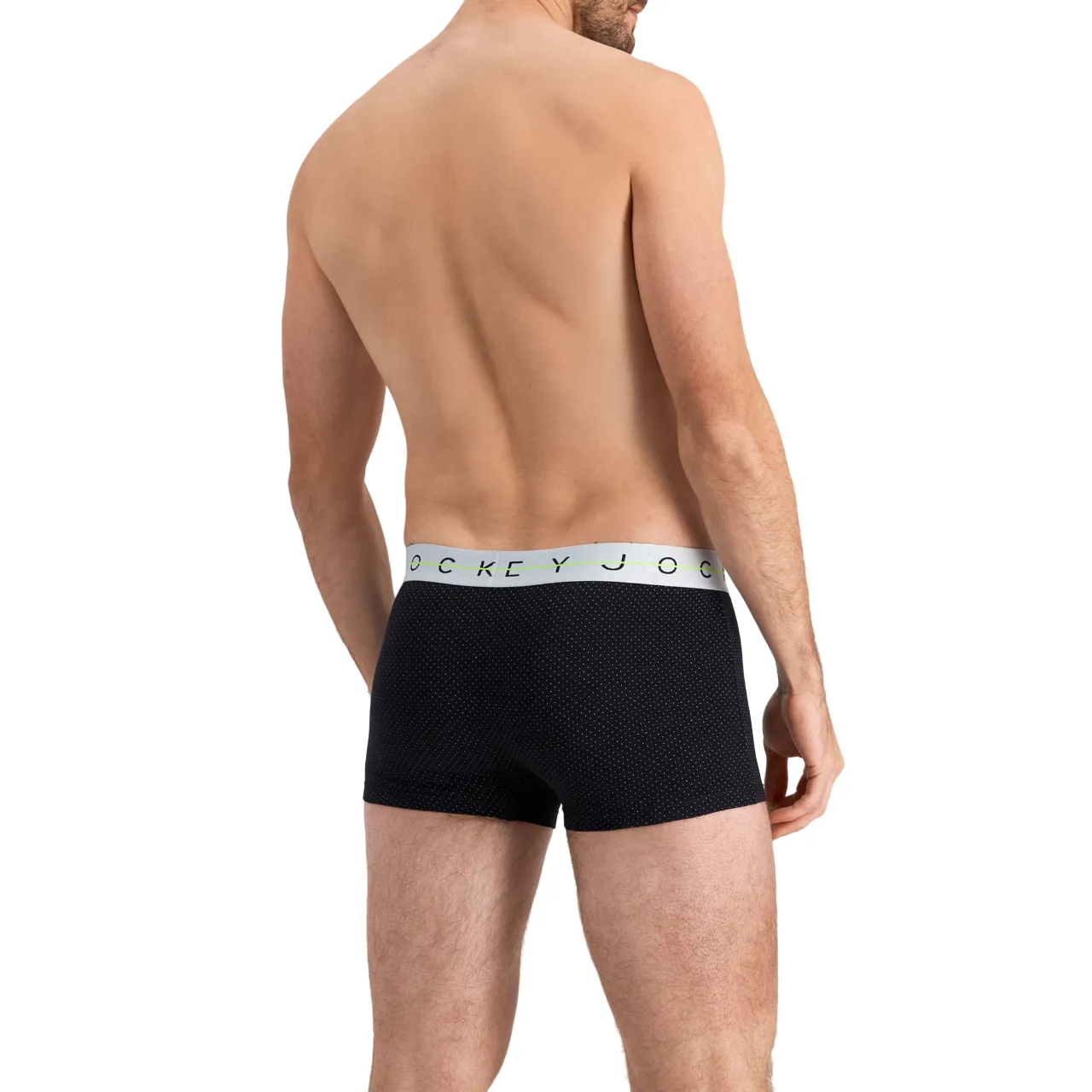 Jockey Men's Cotton NYC Print Trunk Black With White Spots Underwear - Pack of 4