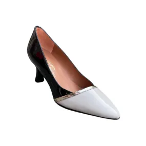 Black/Cream Patent Heel 4474A