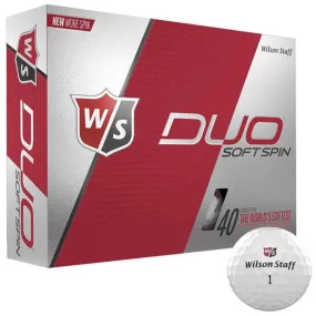 Wilson Duo Soft Spin White Golf Balls - Pack of 48