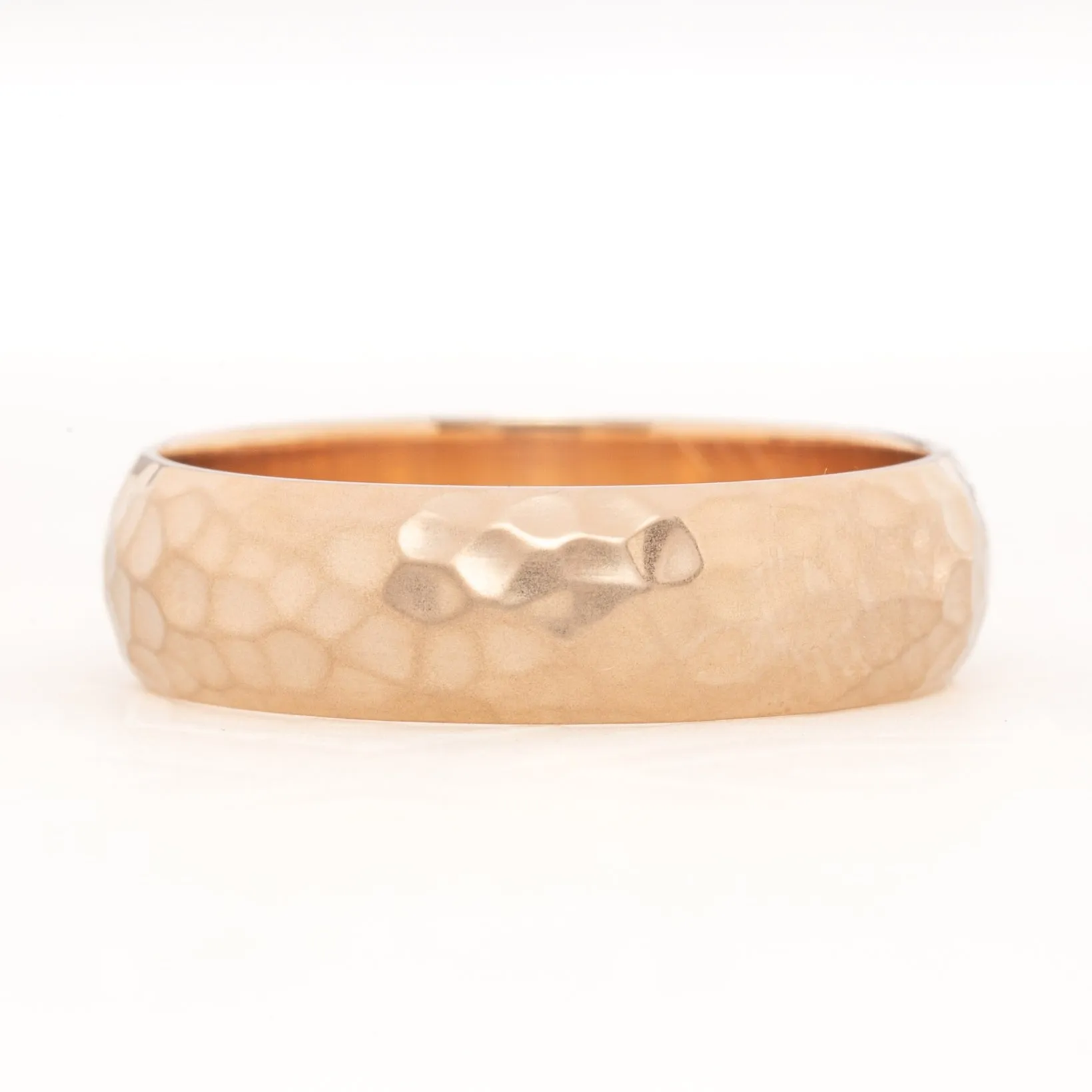 Stylish Hammered Wedding Band