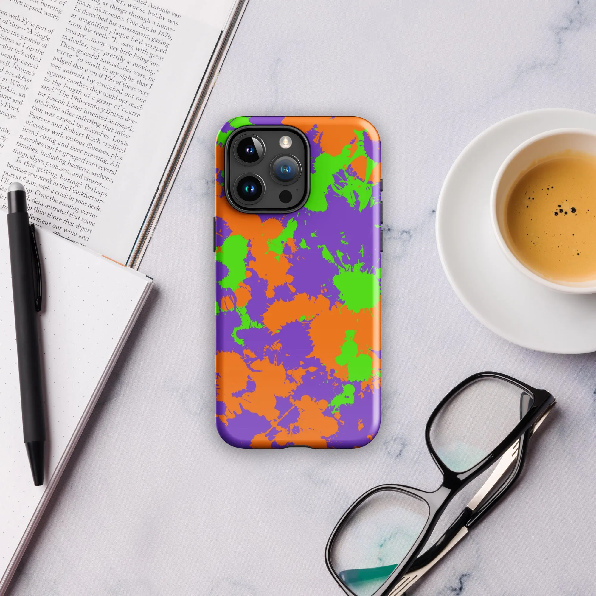 Colorful Slime Splatter Tough iPhone Case for 90s Kids