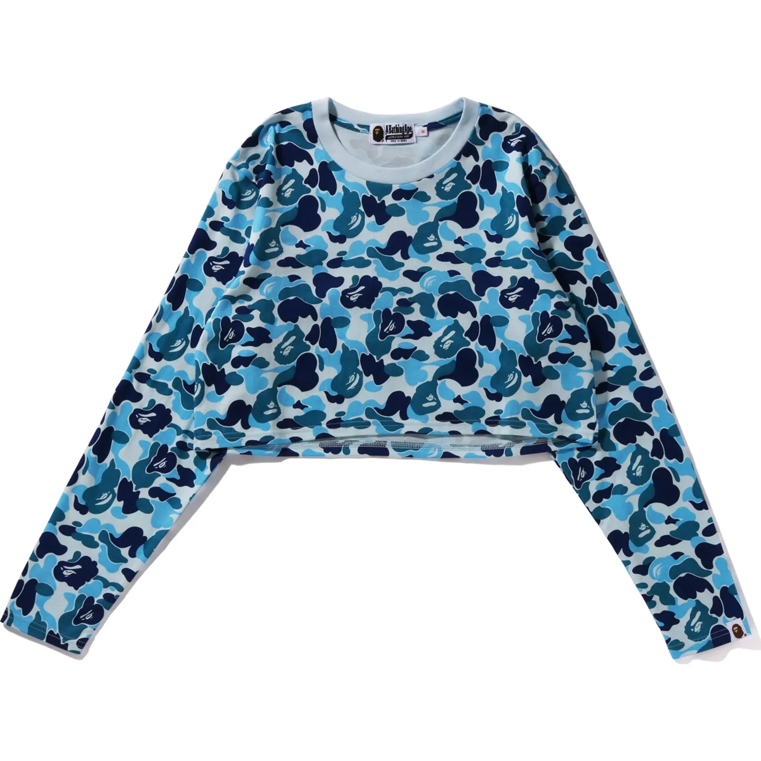 ABC camouflage cropped long sleeve shirt for women