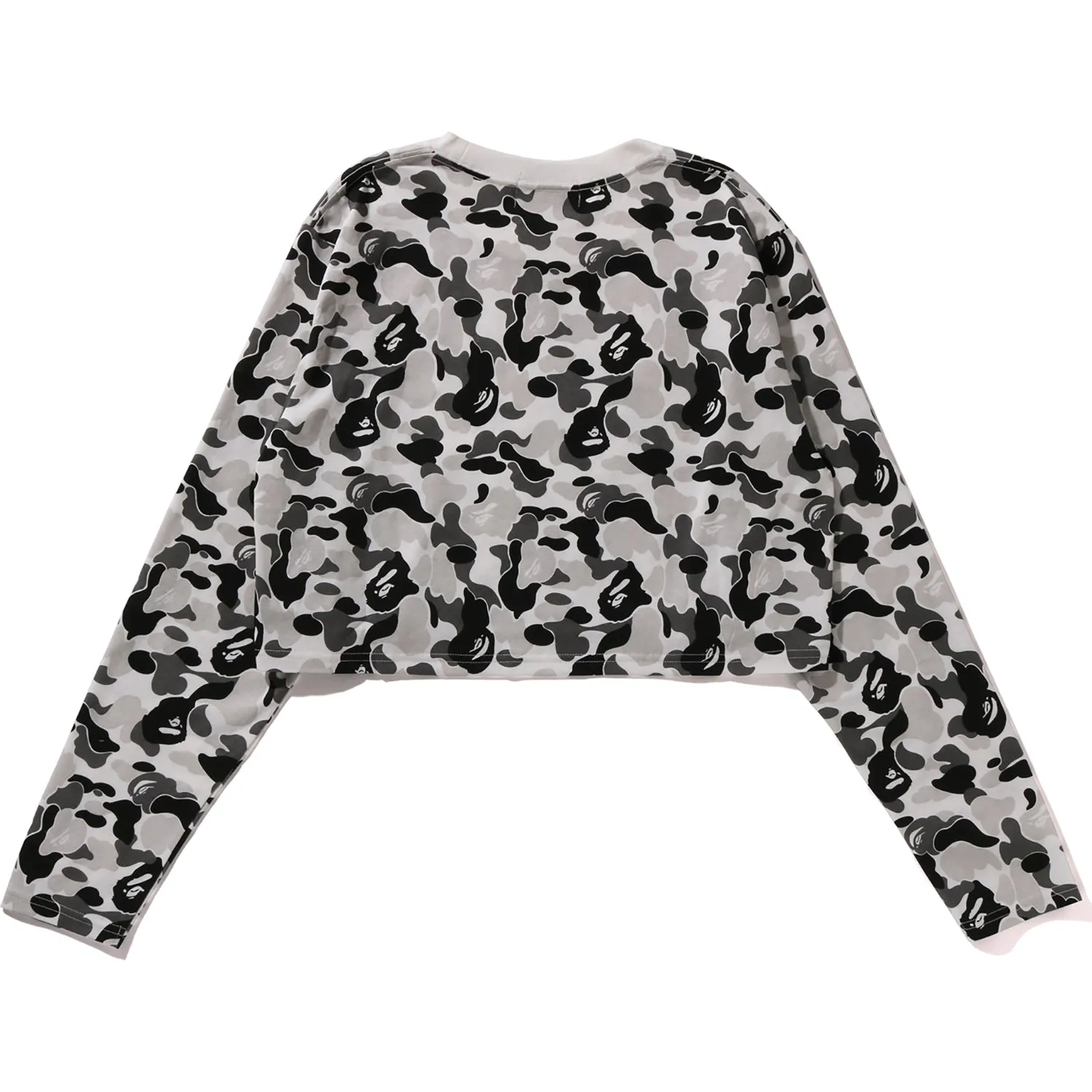 ABC camouflage cropped long sleeve shirt for women