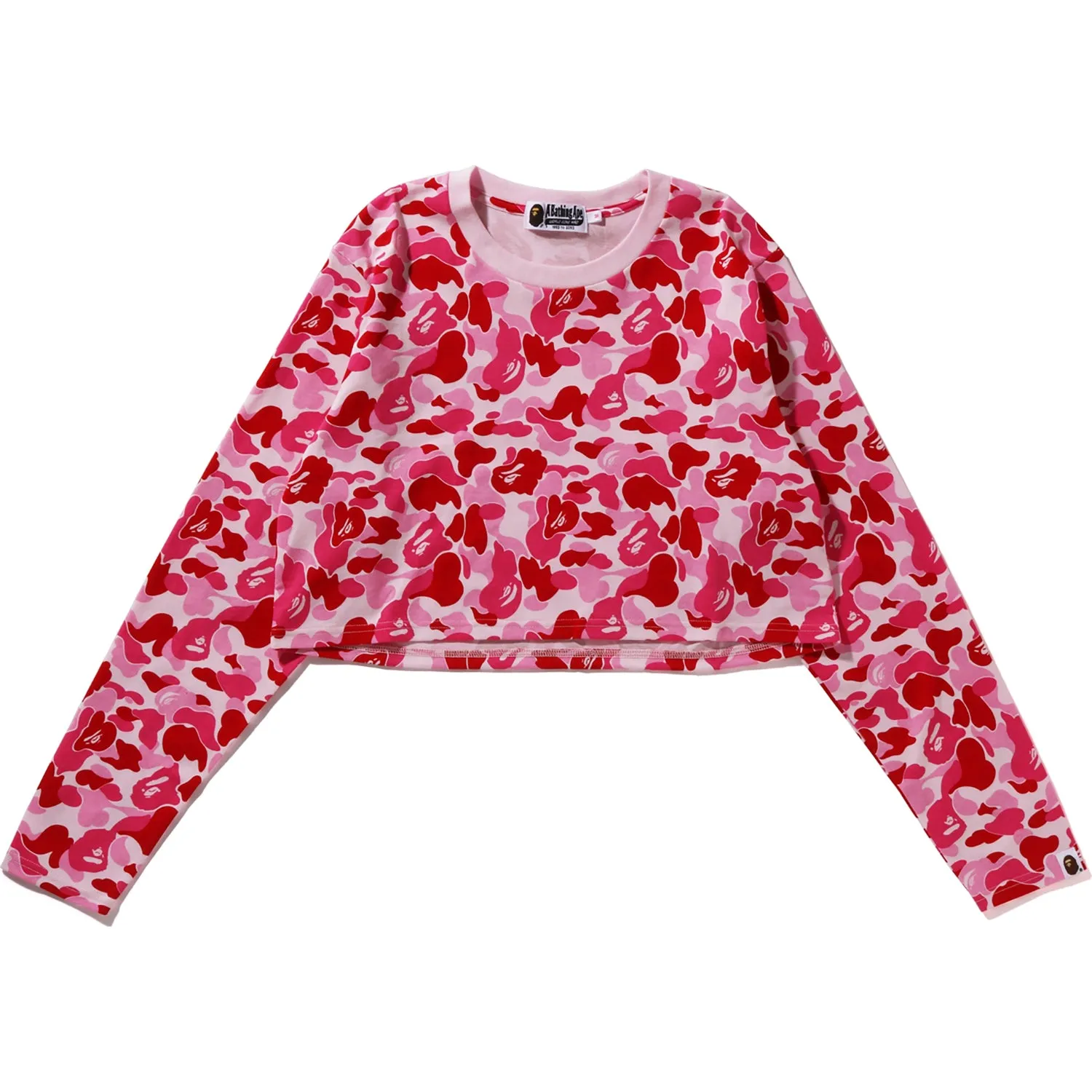 ABC camouflage cropped long sleeve shirt for women