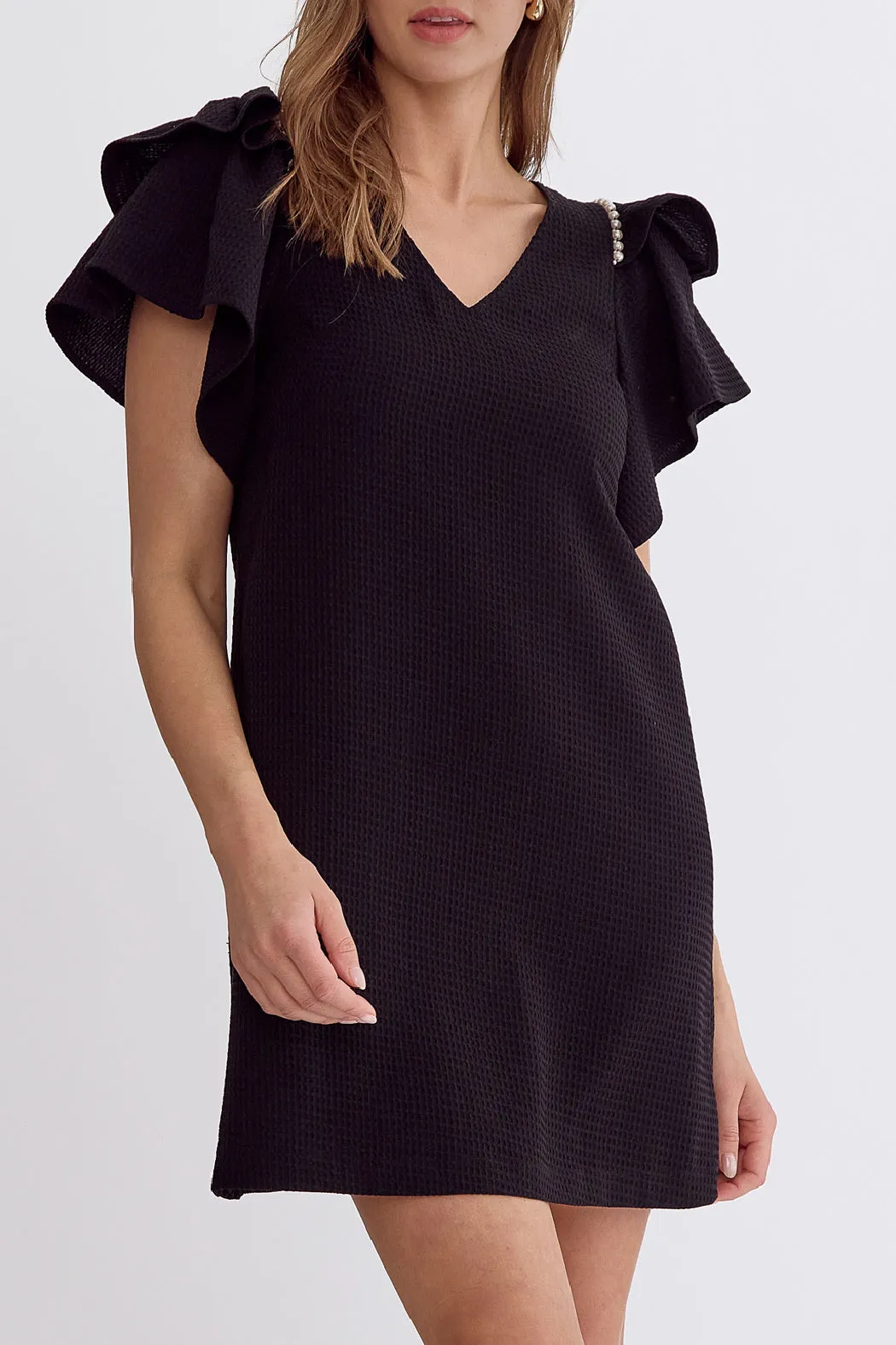 Accented Shoulder Dress