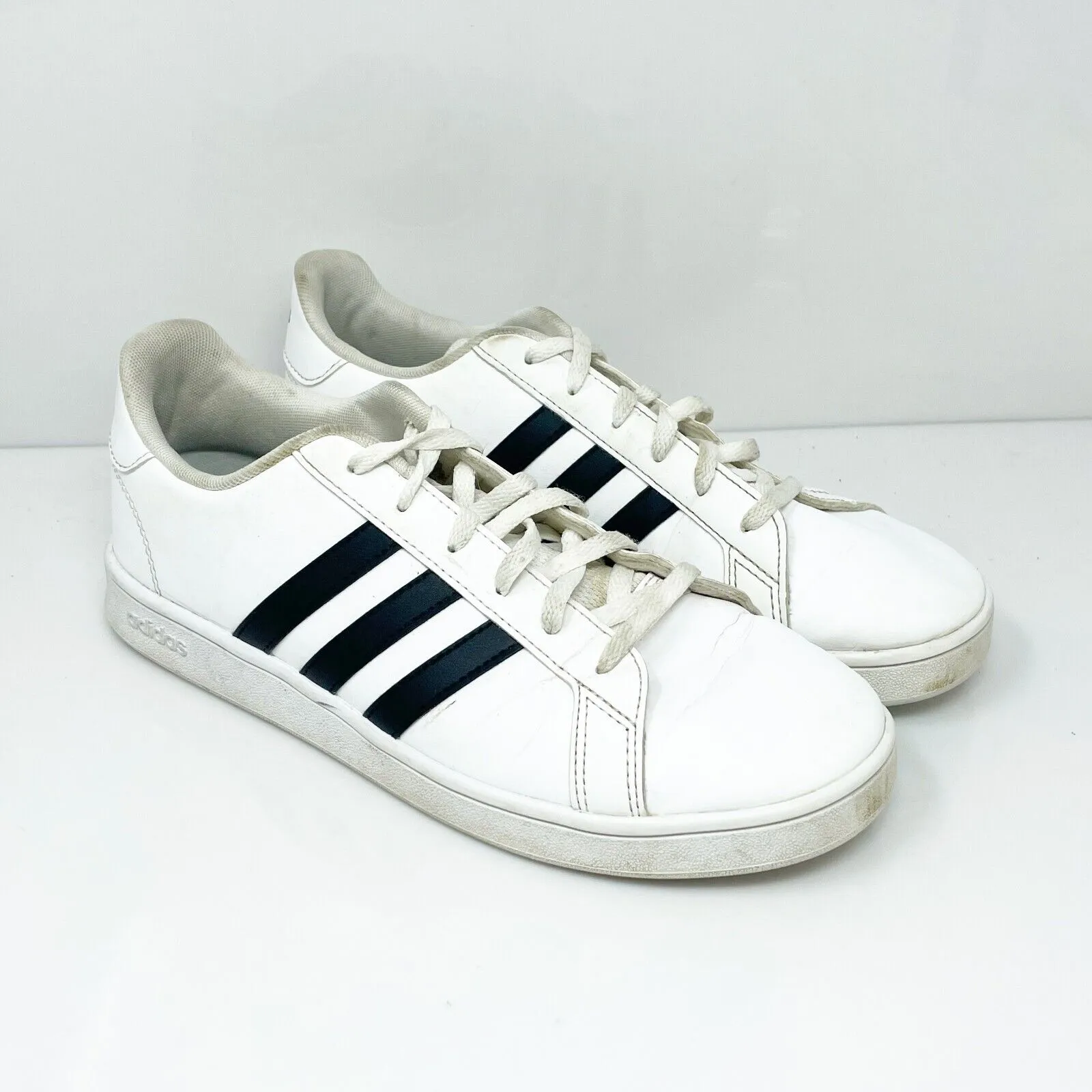 Adidas Boys Grand Court EF0103 White Casual Shoes Sneakers Size 7