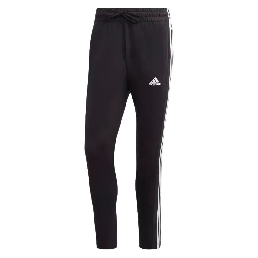 Adidas Essentials Single Jersey Tapered Open Hem 3-Stripes Joggers