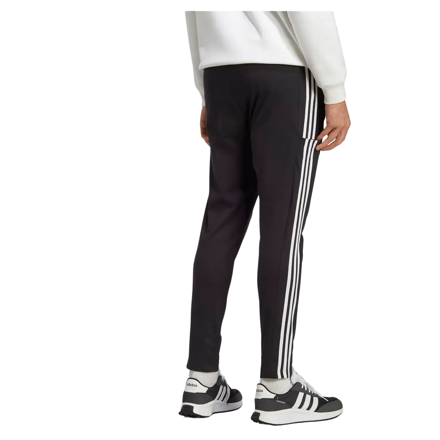 Adidas Essentials Single Jersey Tapered Open Hem 3-Stripes Joggers