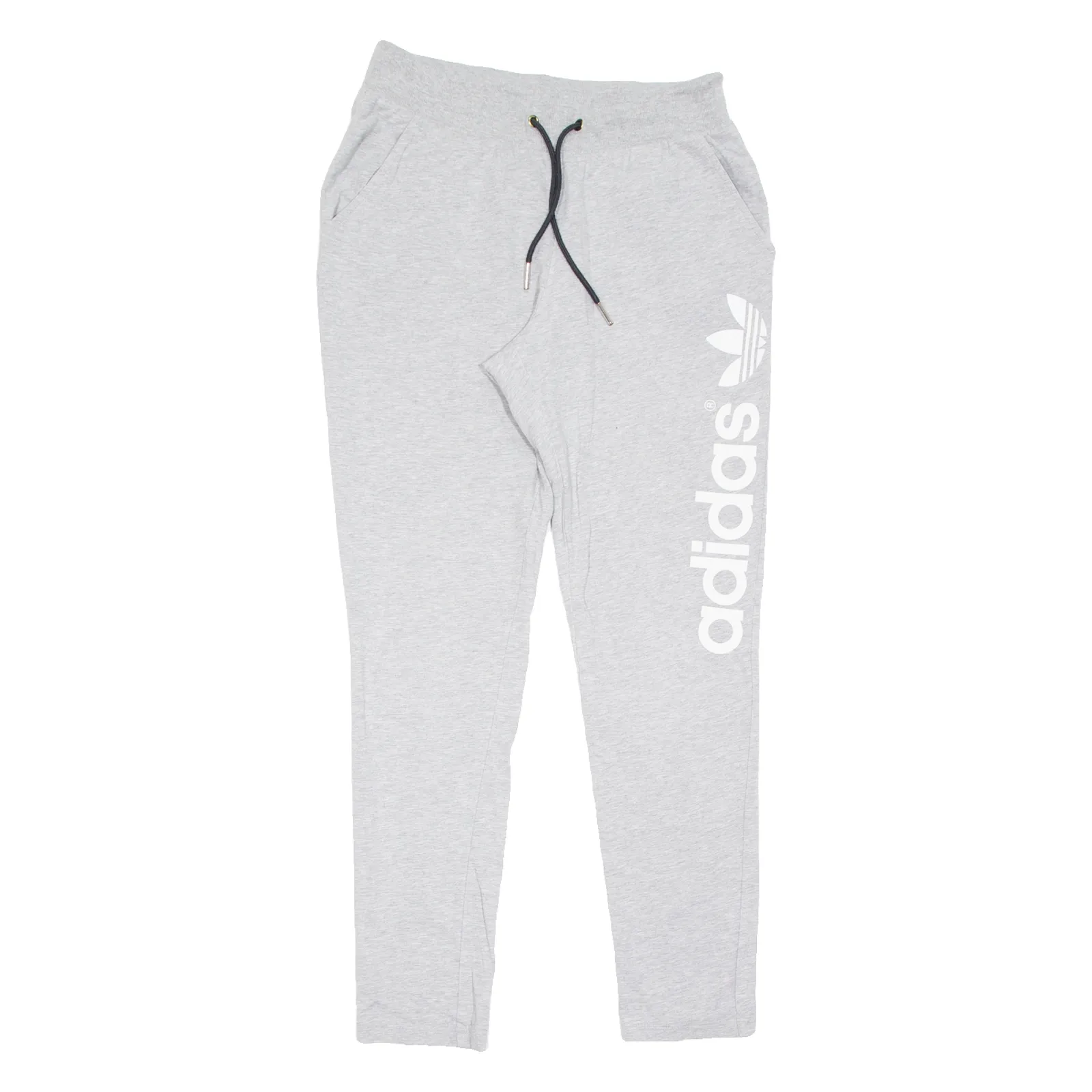 ADIDAS Womens Joggers Grey Tapered UK 12 W28 L28