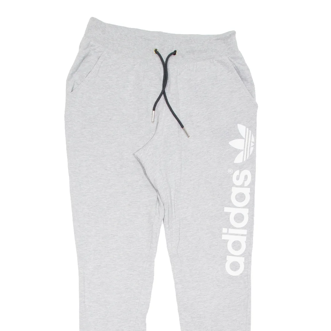 ADIDAS Womens Joggers Grey Tapered UK 12 W28 L28