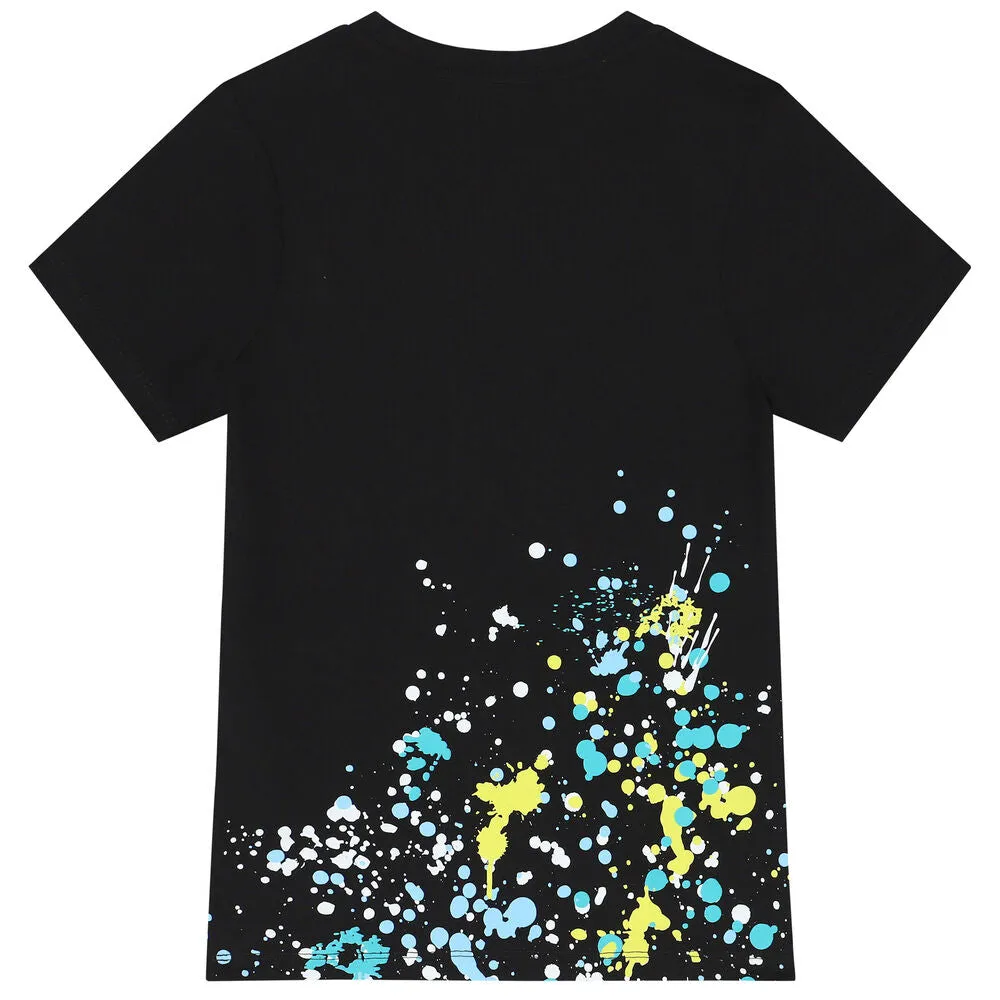 Aigner White T-Shirt with Paint Splash Logo