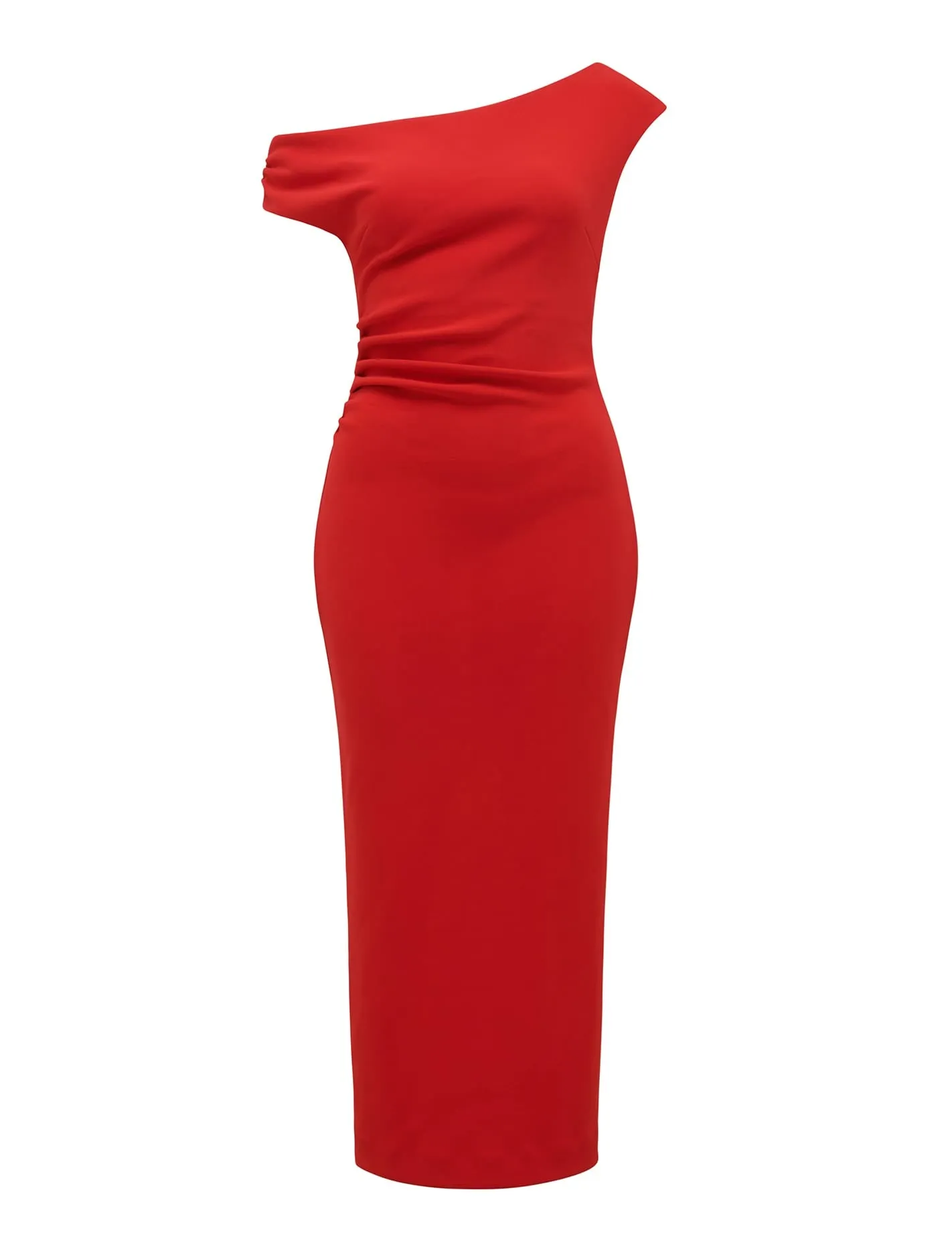 Shoulder Bodycon Midi Dress