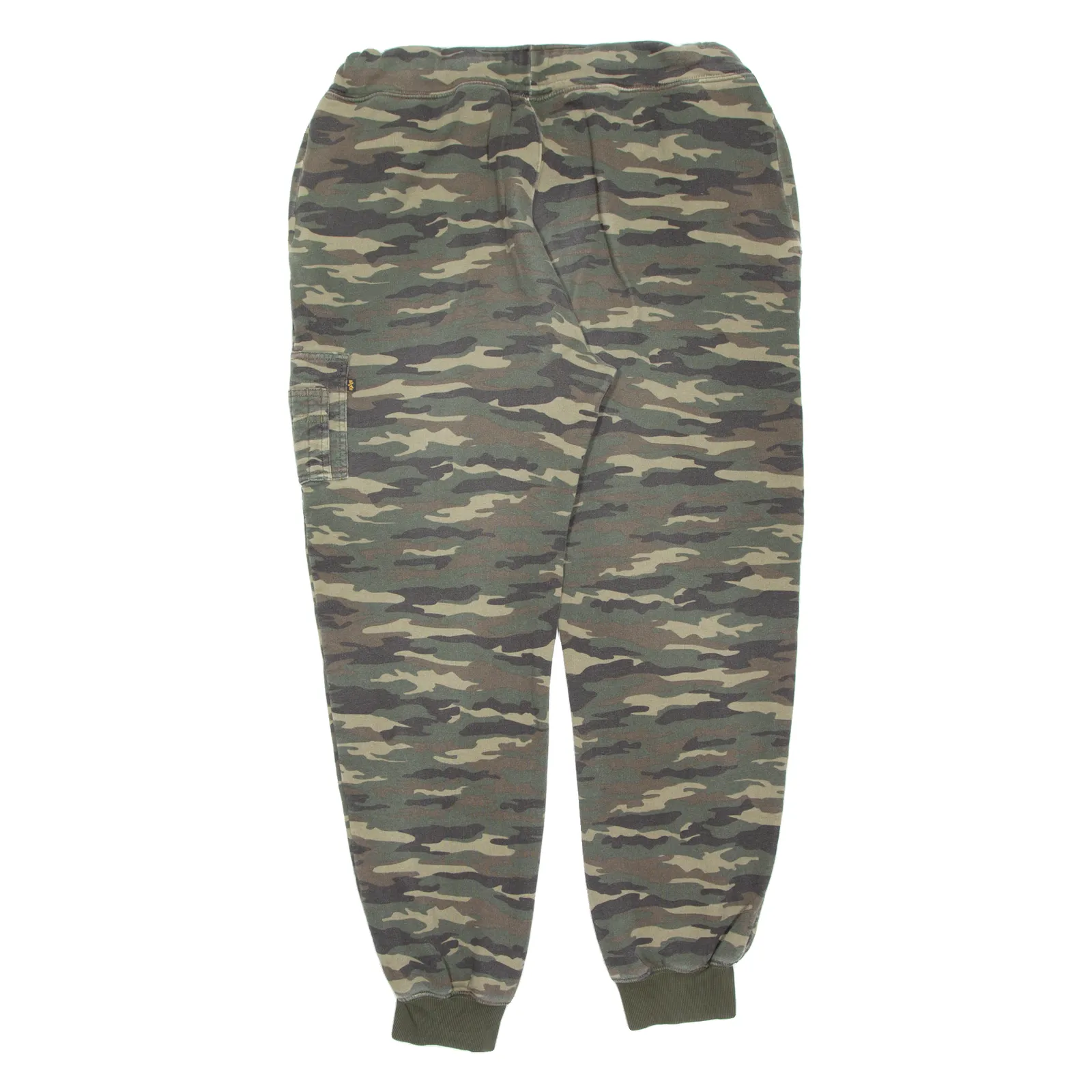 ALPHA INDUSTRIES Camo Mens Joggers Green Tapered XL W36 L31