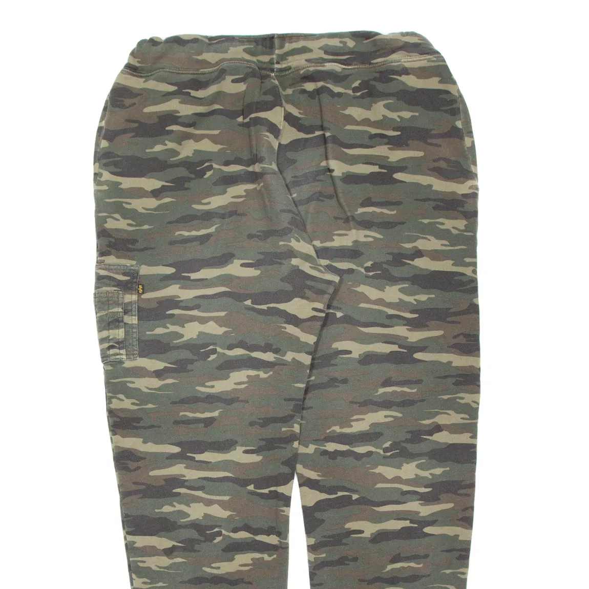 ALPHA INDUSTRIES Camo Mens Joggers Green Tapered XL W36 L31