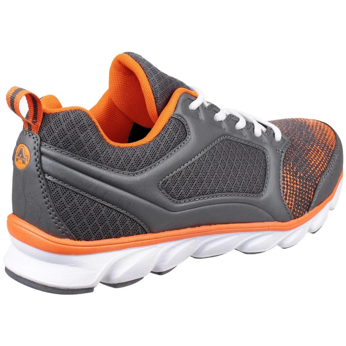 Amblers Safety AS707 Lightweight Non Leather Safety Trainer Grey/Orange