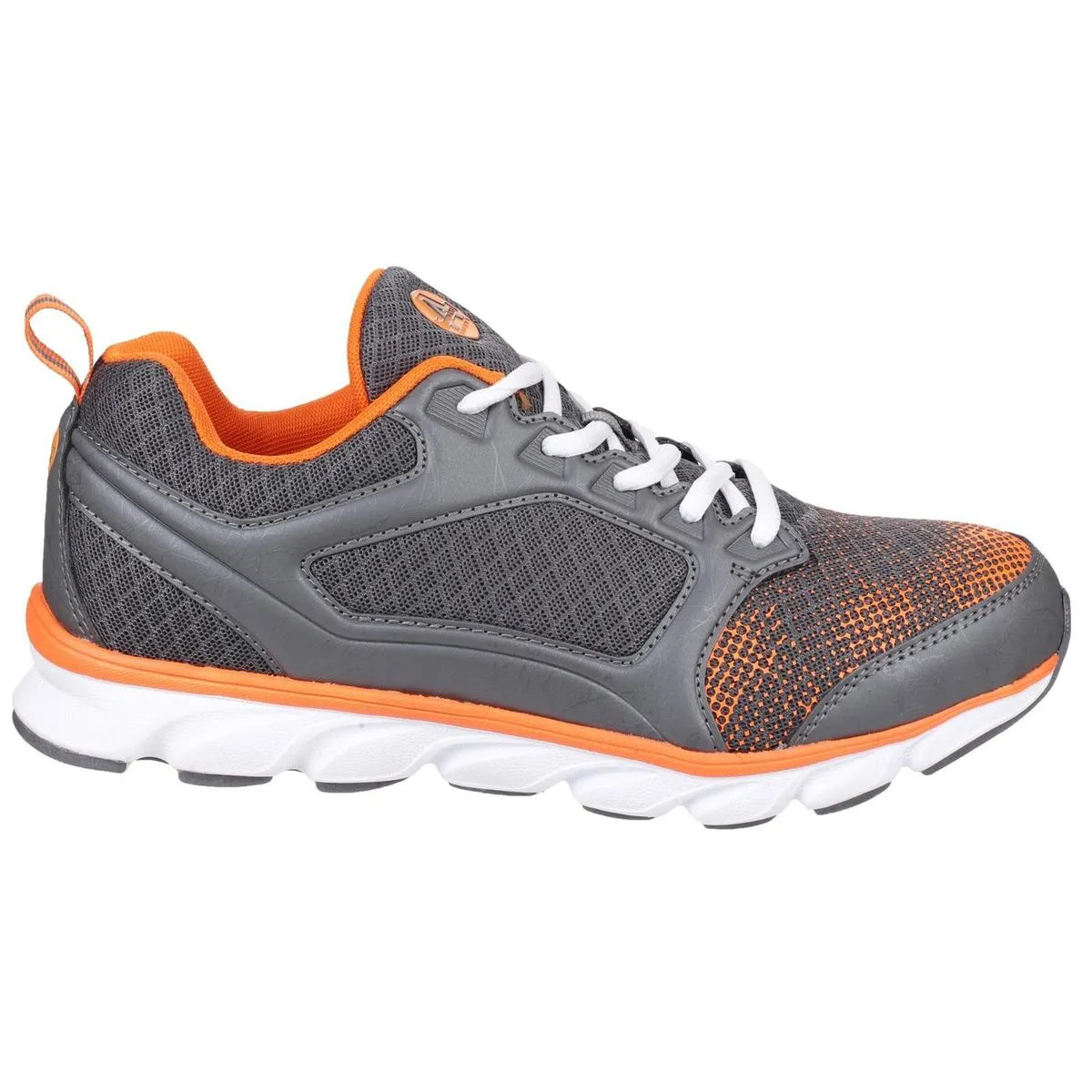 Amblers Safety AS707 Lightweight Non Leather Safety Trainer Grey/Orange