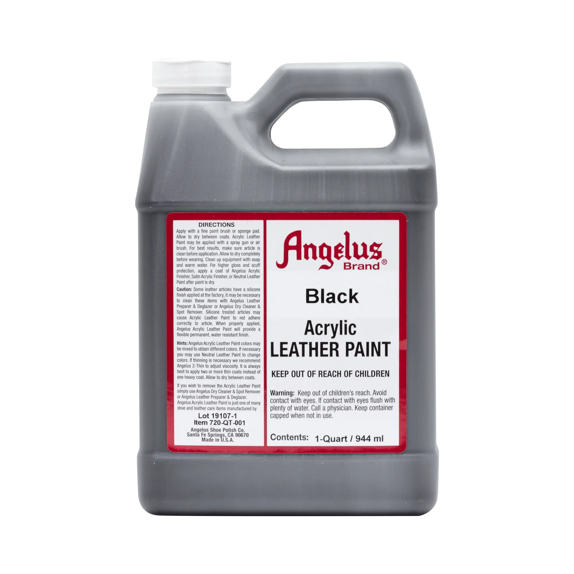 Black Leather Paint for Angelus - 001