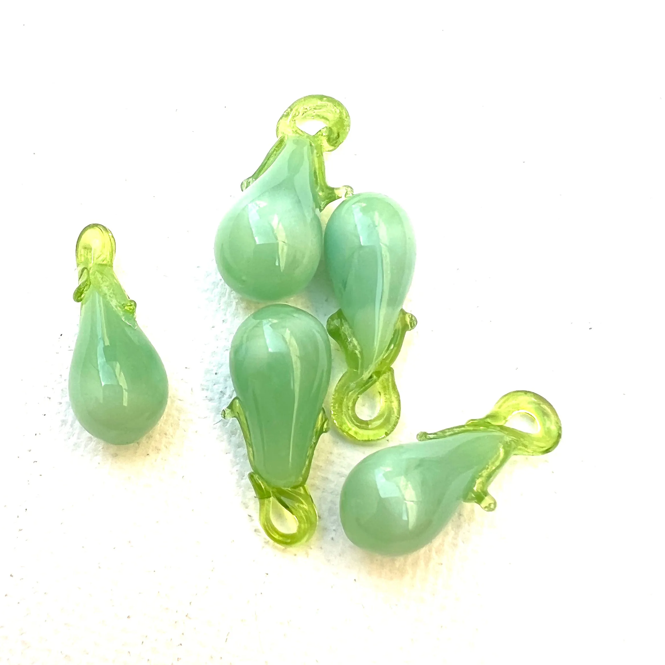 Antique Glass Fruit and Vegetable Pendants