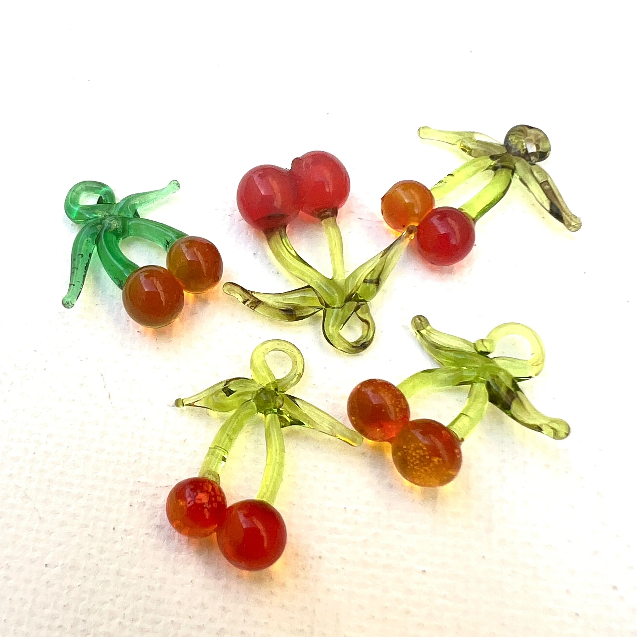 Antique Glass Fruit and Vegetable Pendants