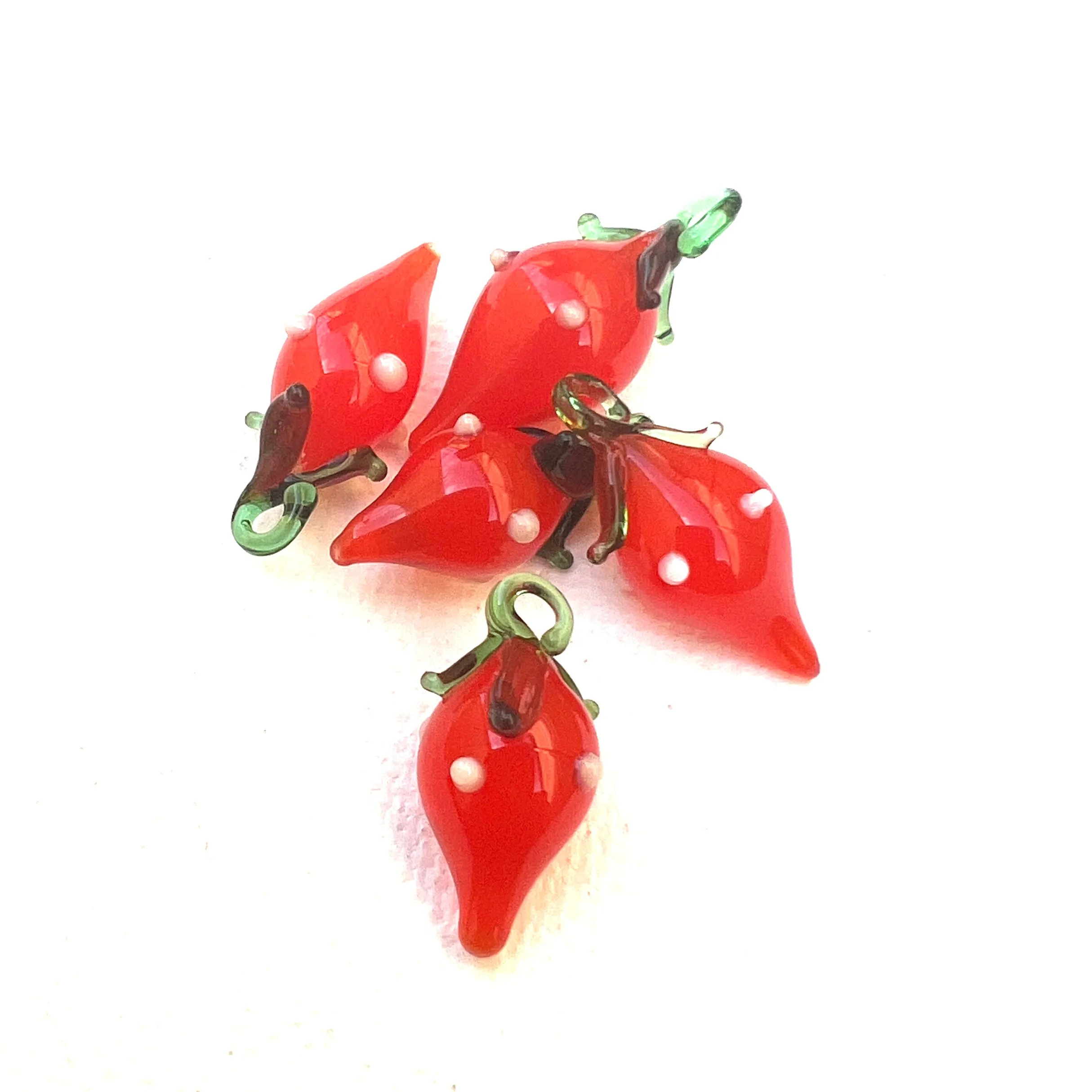 Antique Glass Fruit and Vegetable Pendants