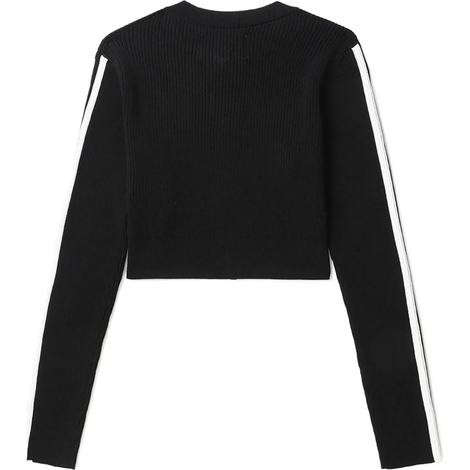 Apee Ribbled Zip-Up Knit Top for Women