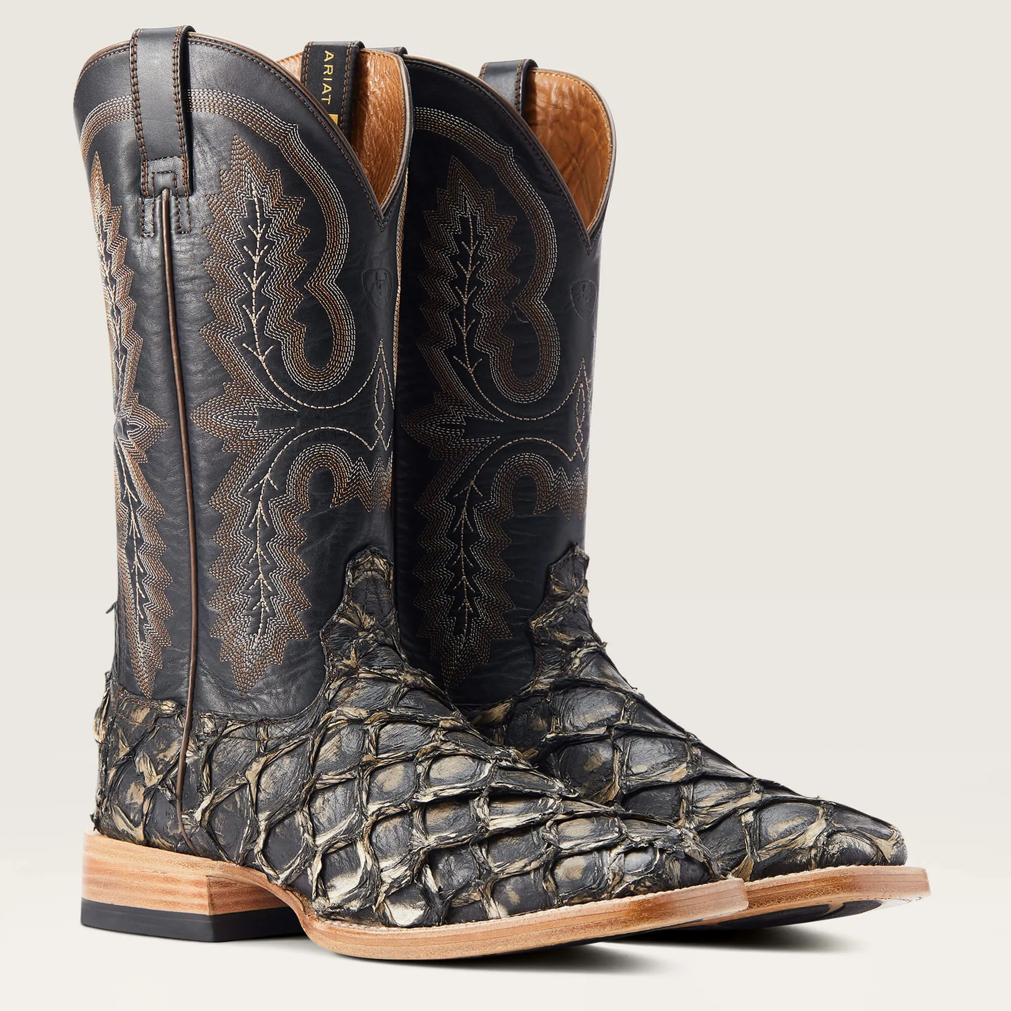 Ariat Men's Black Pirarucu Deep Water Cowboy Boot