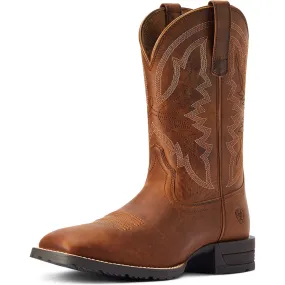 Ariat Men's Thatch Brown Hybrid Ranchwork Western Boot - Google SEO optimized: Ariat Men's Brown Hybrid Ranchwork Western Boot.