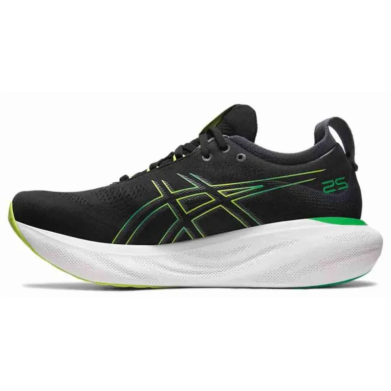 ASICS GEL NIMBUS 25 BLACK/LIME ZEST FOR MEN'S