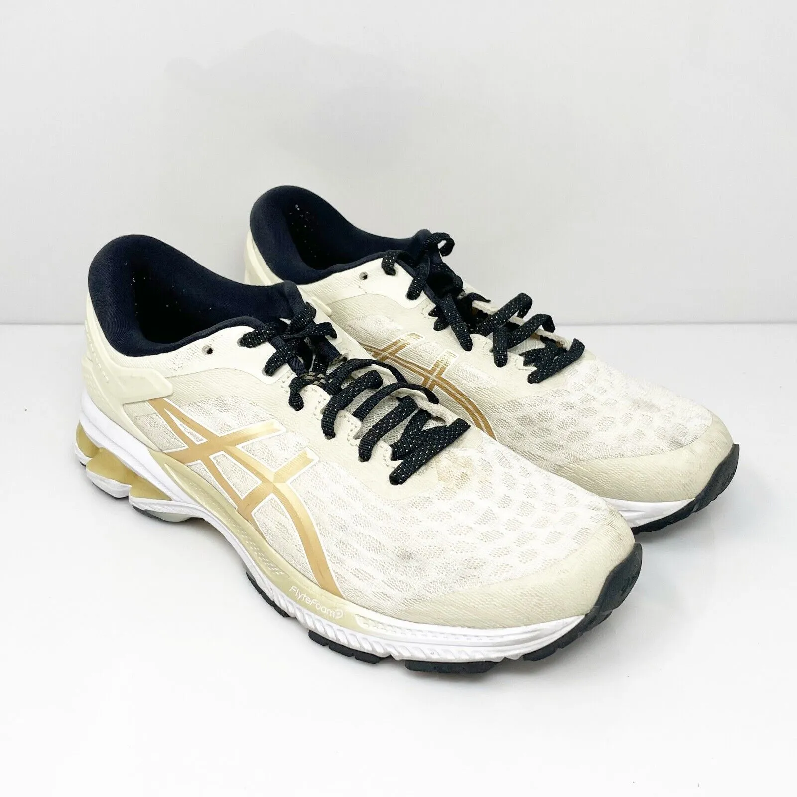 Asics Womens Gel Kayano 26 1012A655 Beige Running Shoes Sneakers Size 8.5