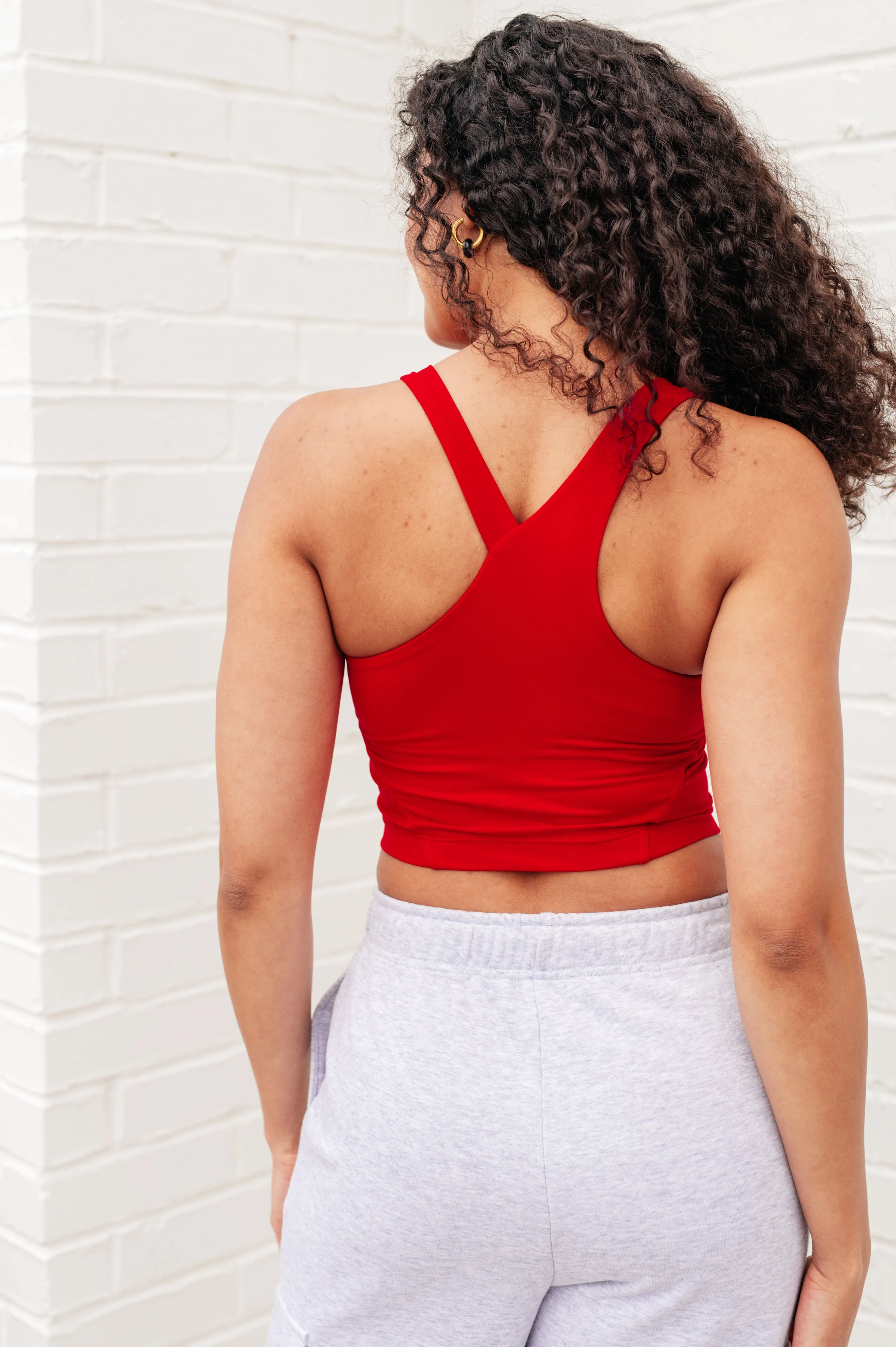 Asymmetrical Tank Top in True Red - Shop Now