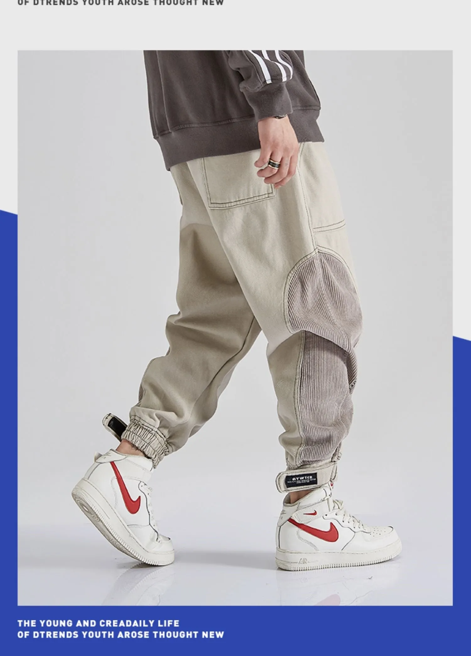 AYW-TER Dual Patchwork Cuffed Joggers