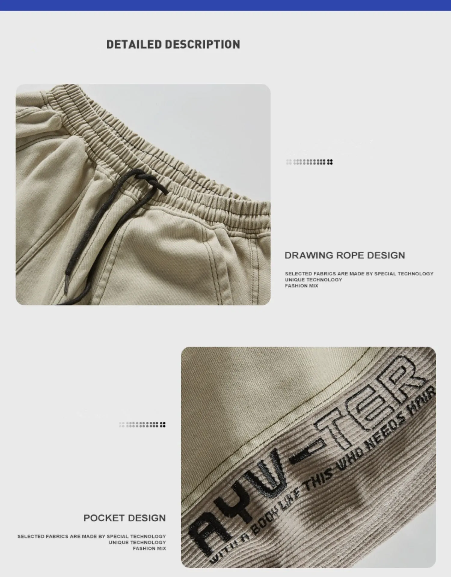 AYW-TER Dual Patchwork Cuffed Joggers