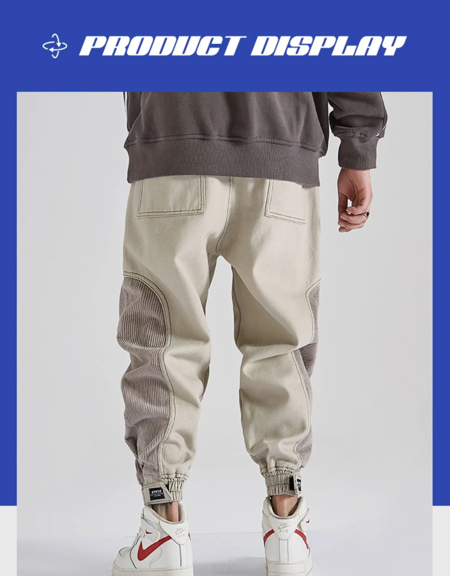 AYW-TER Dual Patchwork Cuffed Joggers