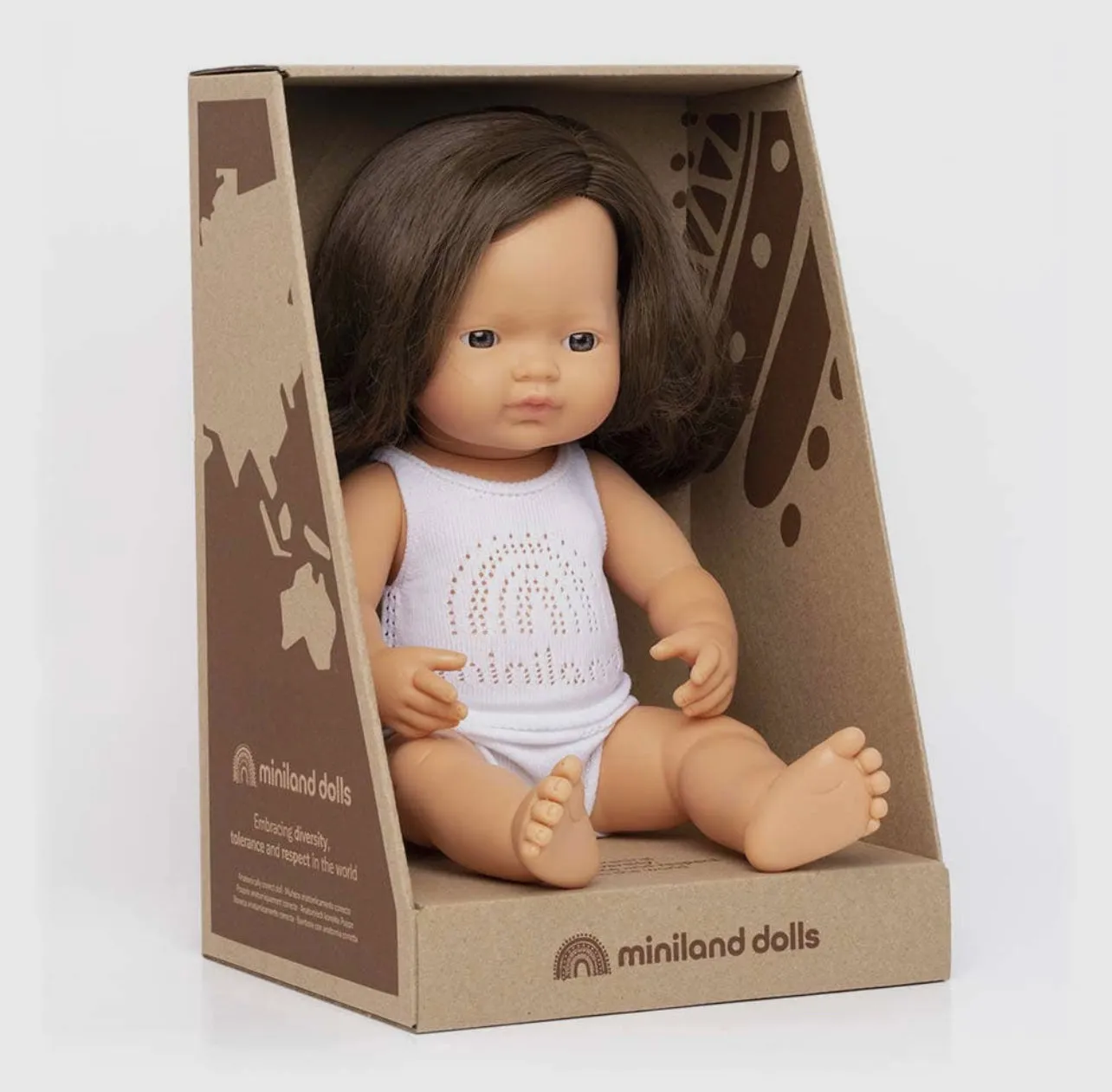 Baby Doll Brunette Girl 15”