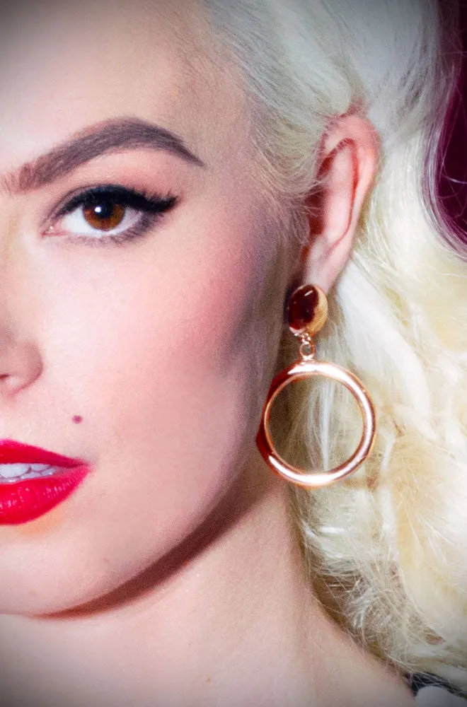 Bad Girl Hoop Earrings in Gold