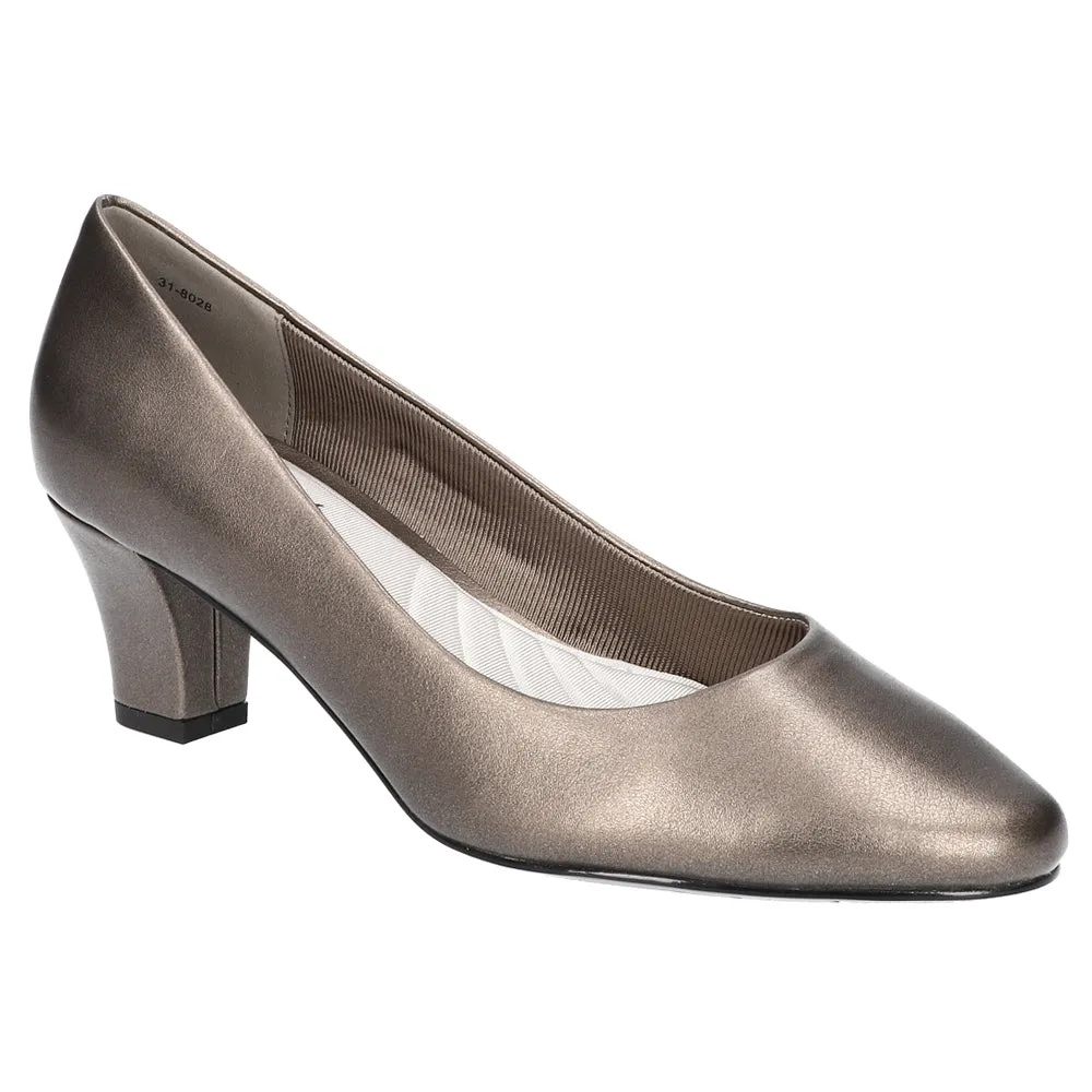 Ballari Metallic Block Heel Pumps