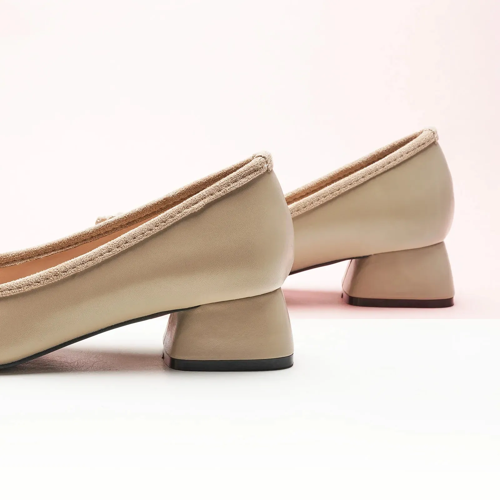 Ballet Block Heel (Nina) Camel