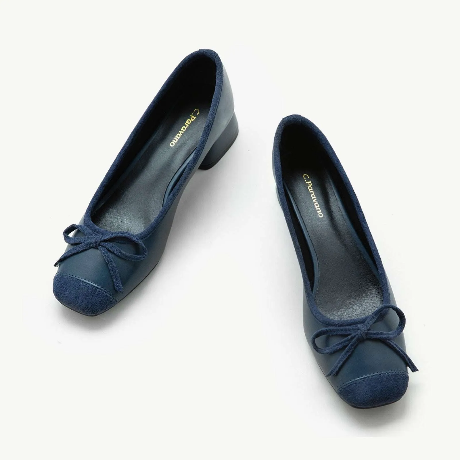 Ballet Block Heel (Nina) Navy