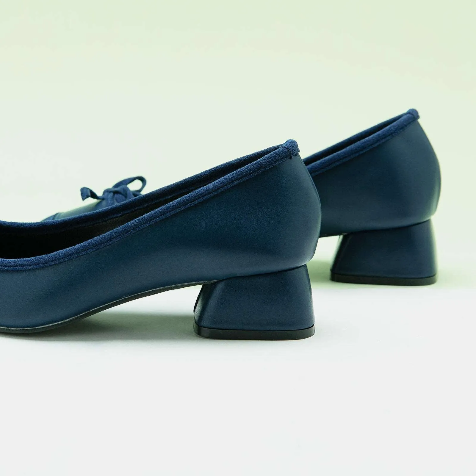 Ballet Block Heel (Nina) Navy