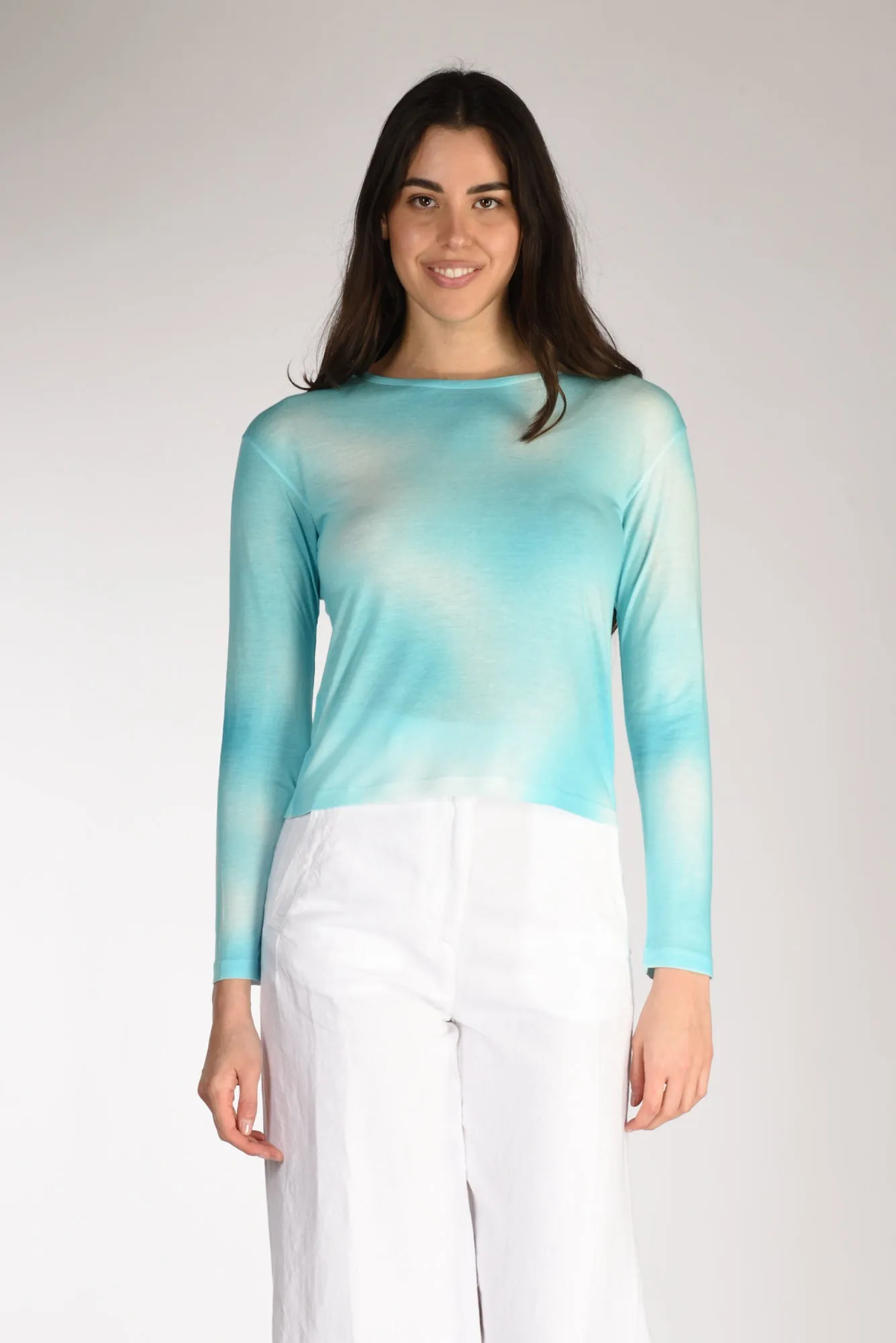 Light Blue Crew Neck Women's Milano Base Shirt